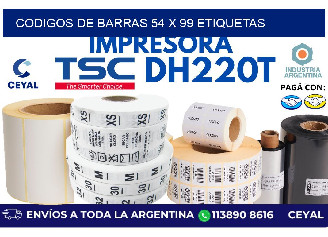 codigos de barras 54 x 99 etiquetas