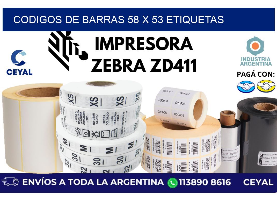 codigos de barras 58 x 53 etiquetas