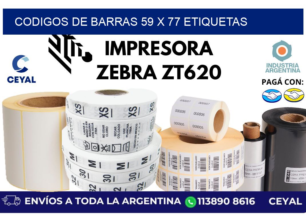 codigos de barras 59 x 77 etiquetas