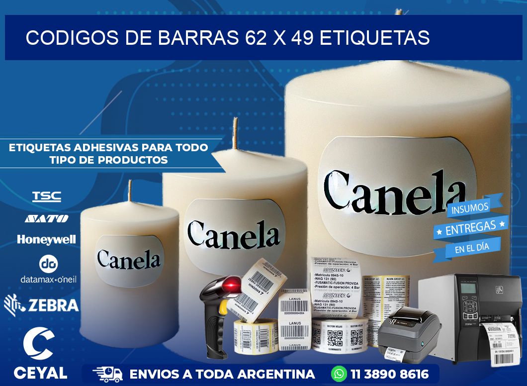 codigos de barras 62 x 49 etiquetas