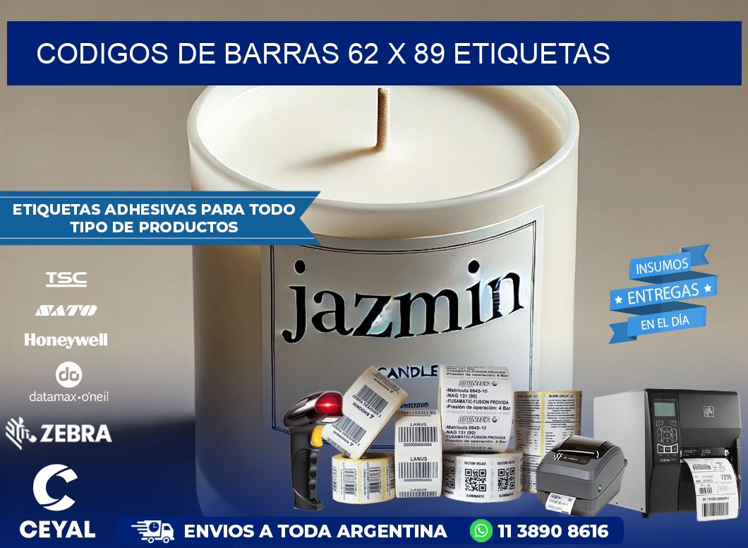 codigos de barras 62 x 89 etiquetas