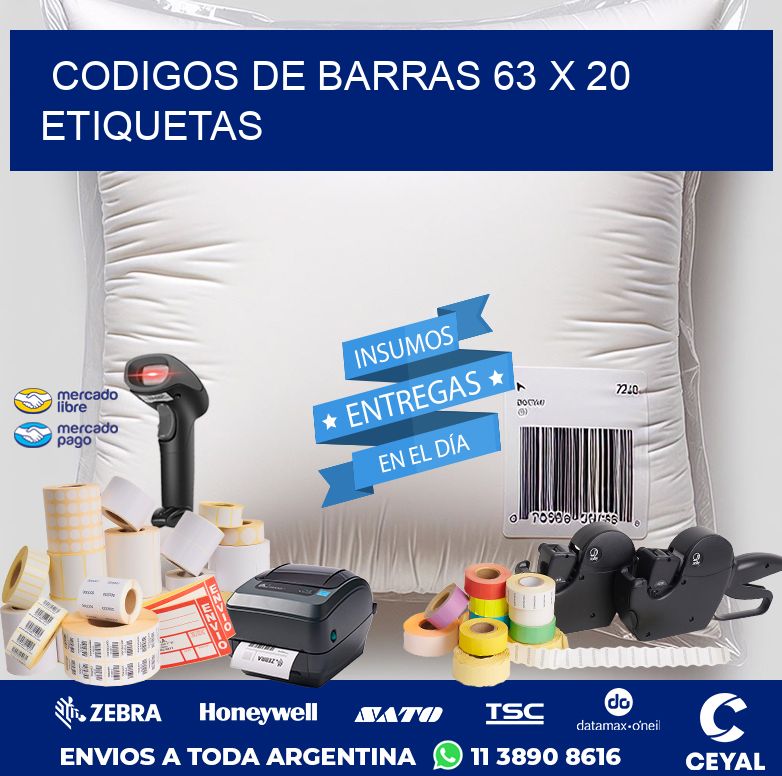 codigos de barras 63 x 20 etiquetas