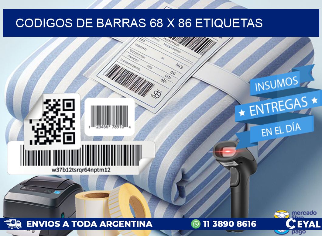 codigos de barras 68 x 86 etiquetas