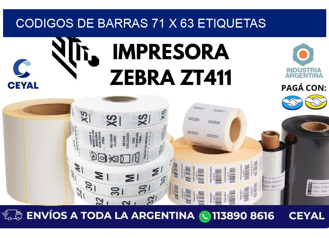 codigos de barras 71 x 63 etiquetas