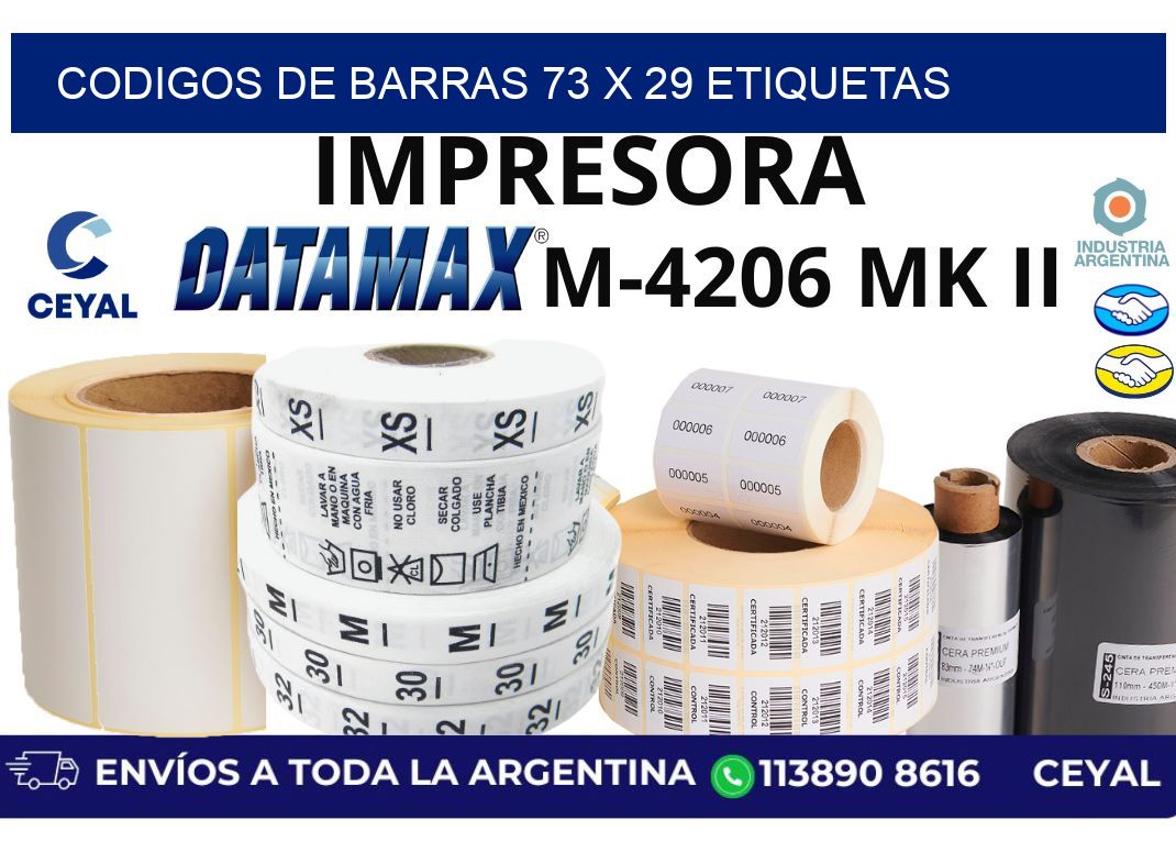 codigos de barras 73 x 29 etiquetas
