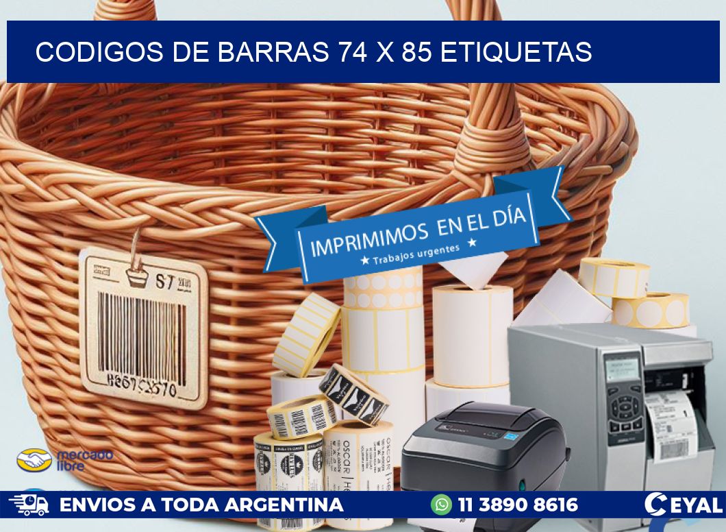 codigos de barras 74 x 85 etiquetas