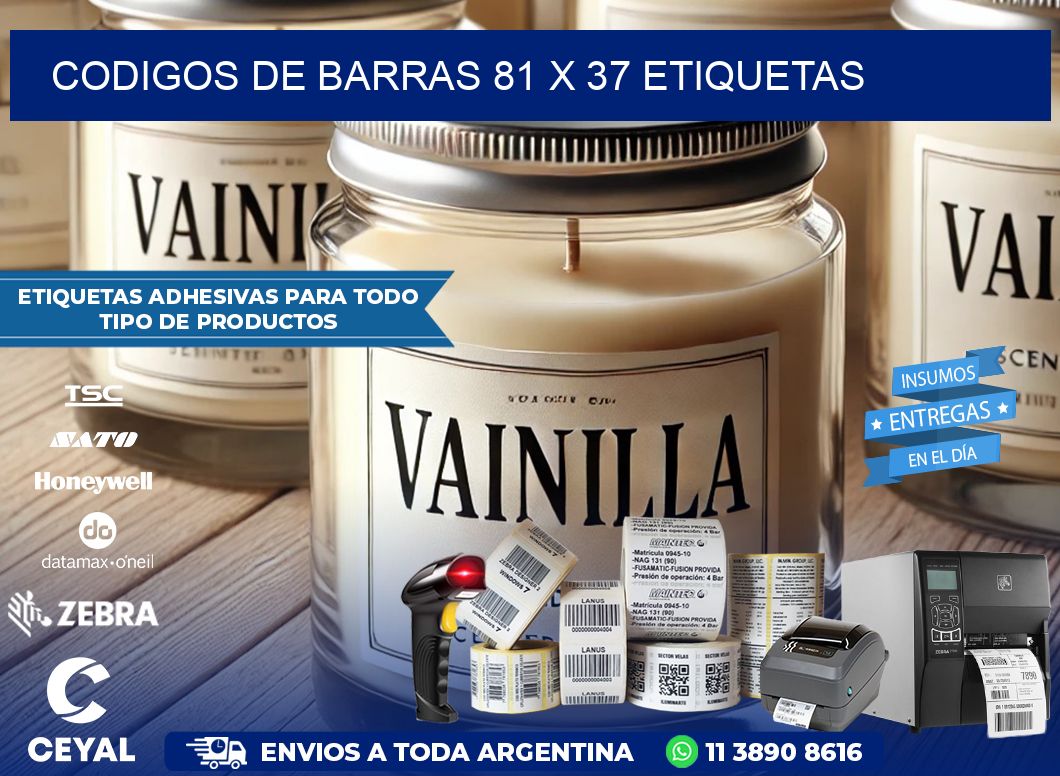 codigos de barras 81 x 37 etiquetas
