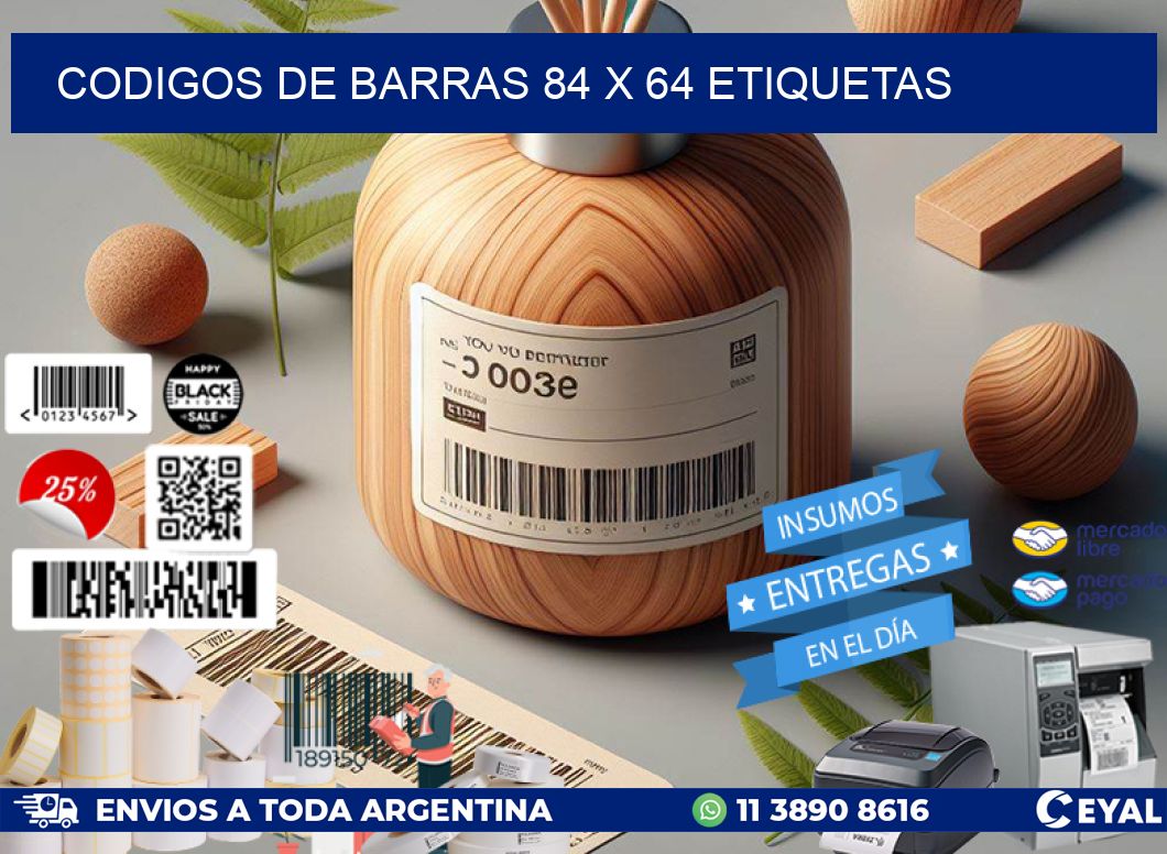 codigos de barras 84 x 64 etiquetas