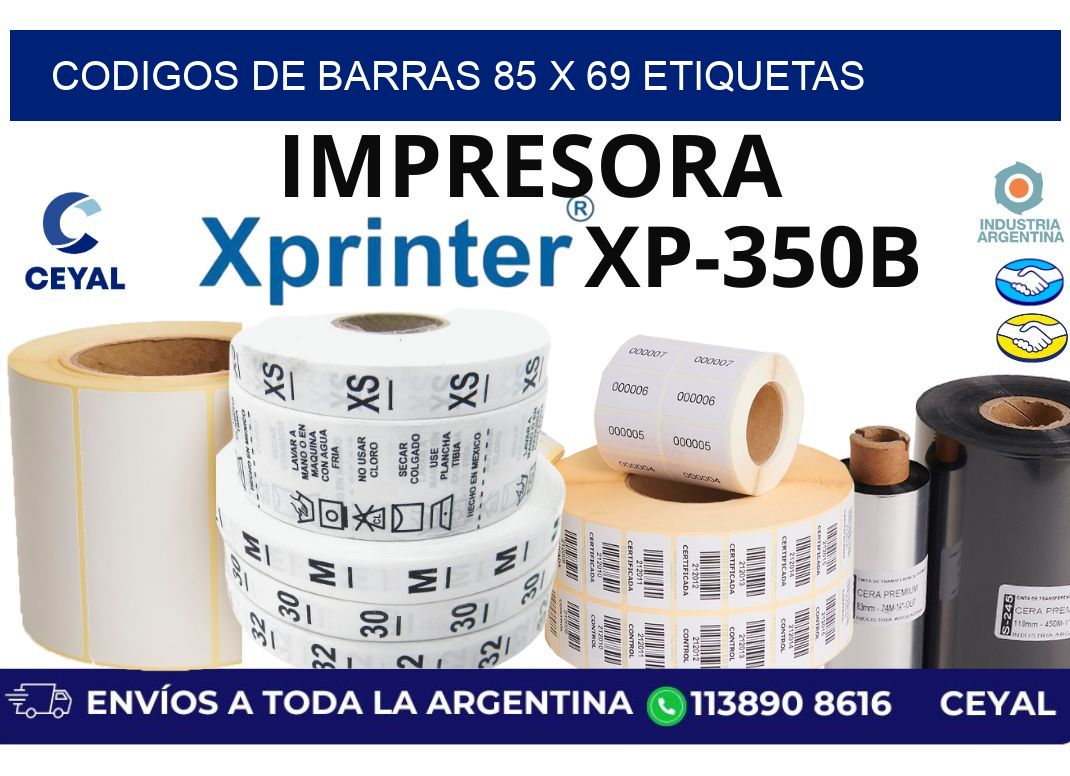 codigos de barras 85 x 69 etiquetas