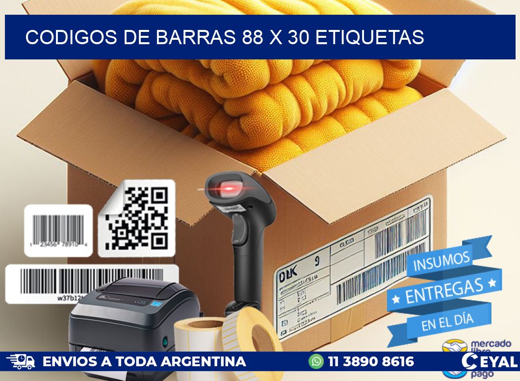 codigos de barras 88 x 30 etiquetas