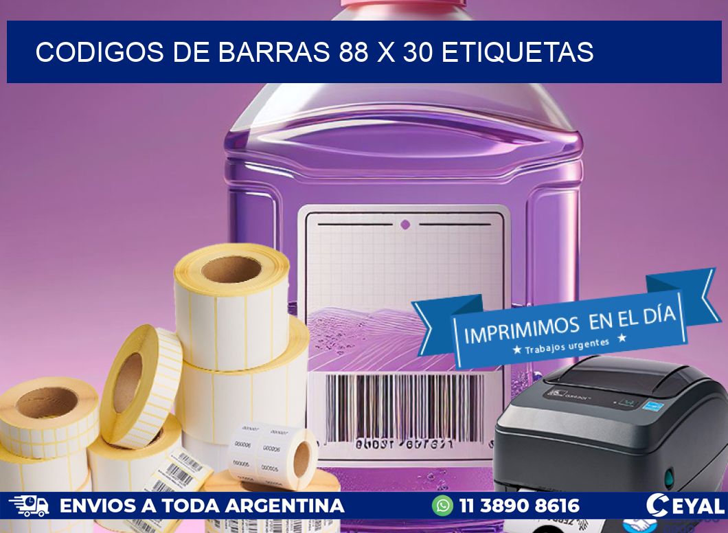 codigos de barras 88 x 30 etiquetas