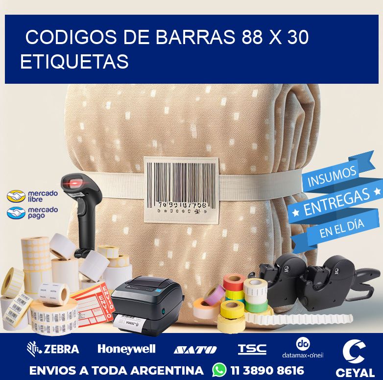 codigos de barras 88 x 30 etiquetas