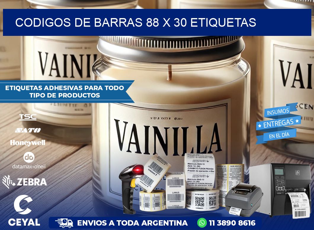 codigos de barras 88 x 30 etiquetas
