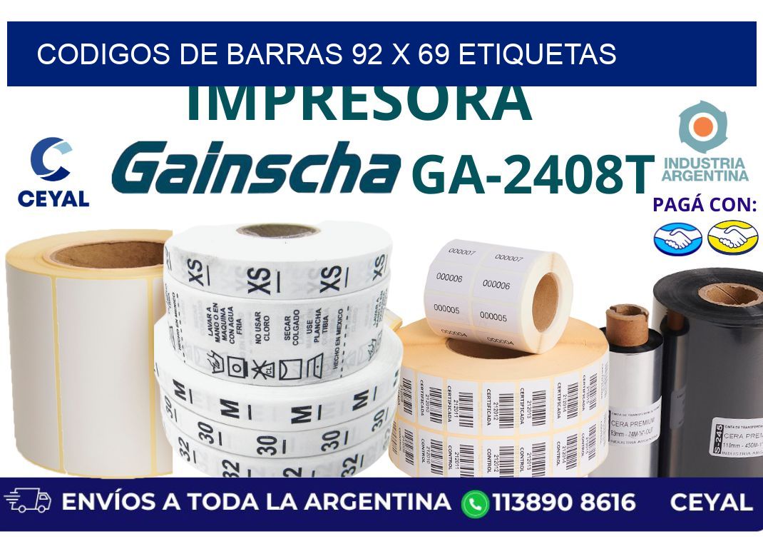 codigos de barras 92 x 69 etiquetas