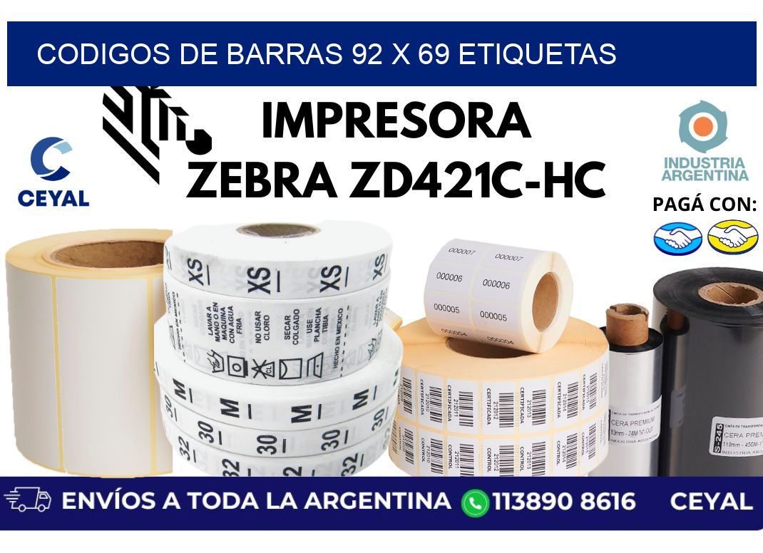 codigos de barras 92 x 69 etiquetas