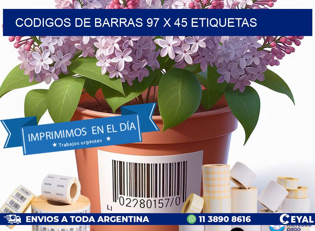 codigos de barras 97 x 45 etiquetas