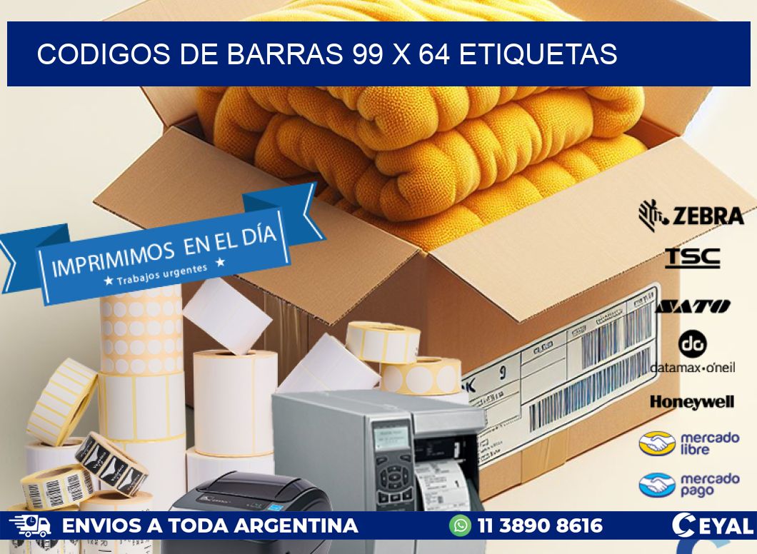 codigos de barras 99 x 64 etiquetas