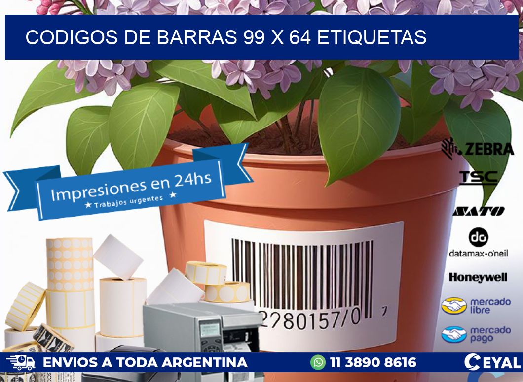 codigos de barras 99 x 64 etiquetas