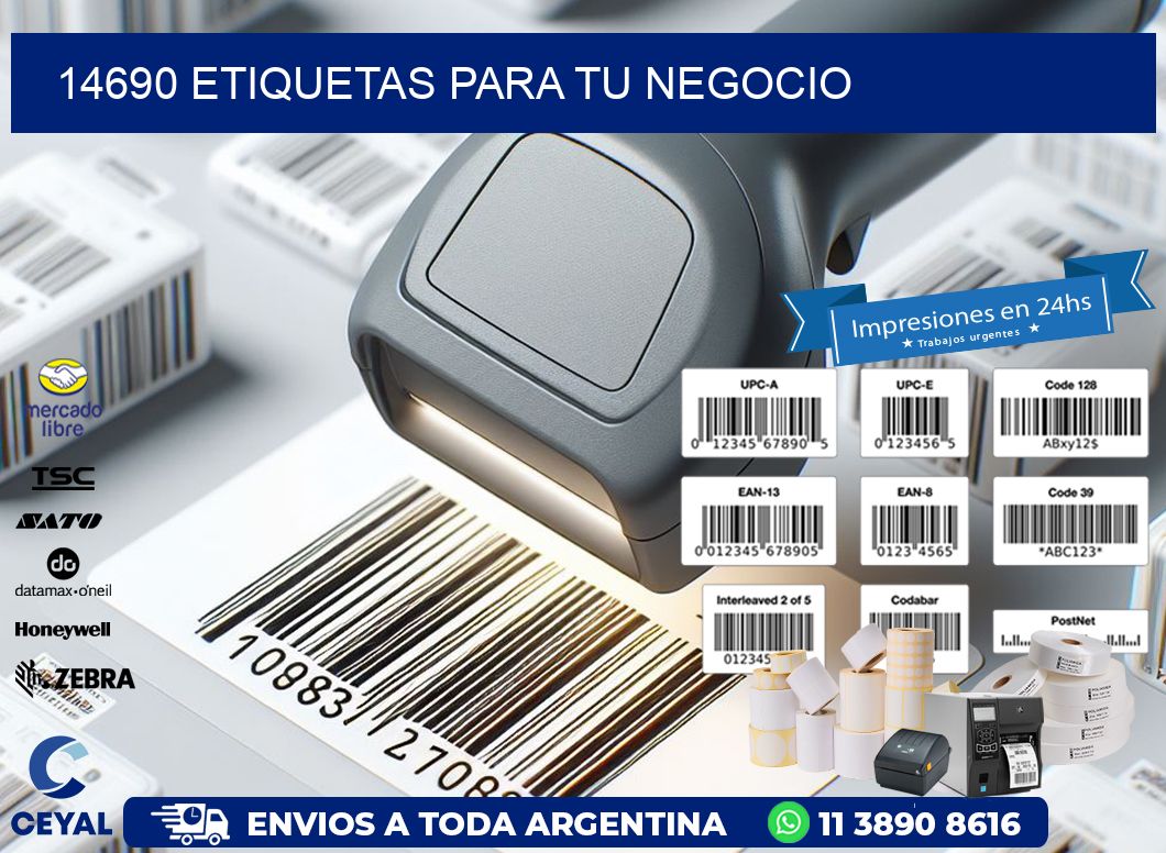 14690 etiquetas para tu negocio
