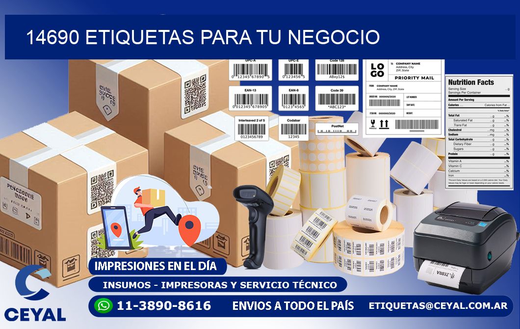 14690 etiquetas para tu negocio