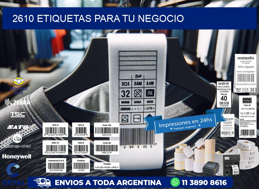 2610 etiquetas para tu negocio