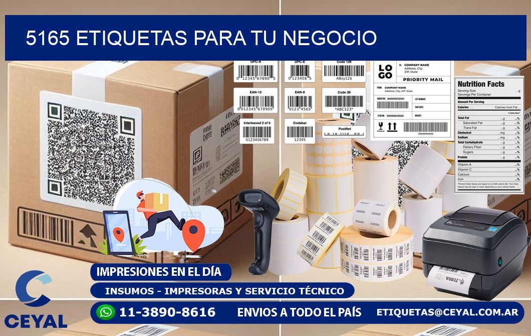 5165 etiquetas para tu negocio