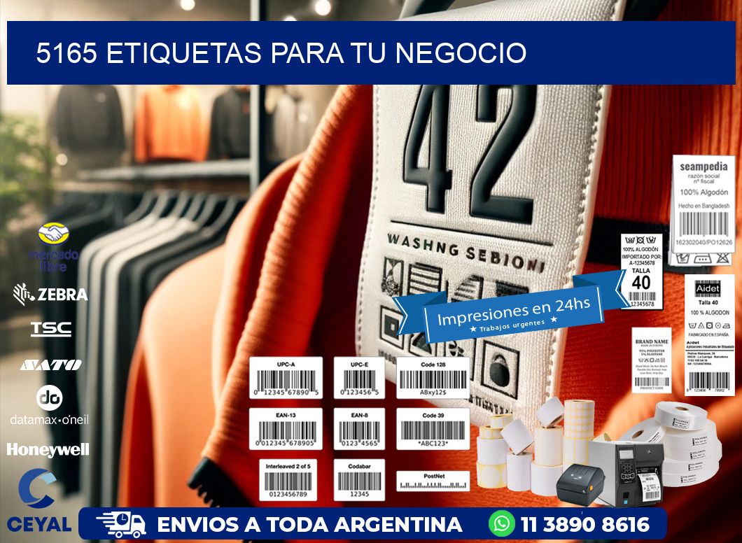 5165 etiquetas para tu negocio