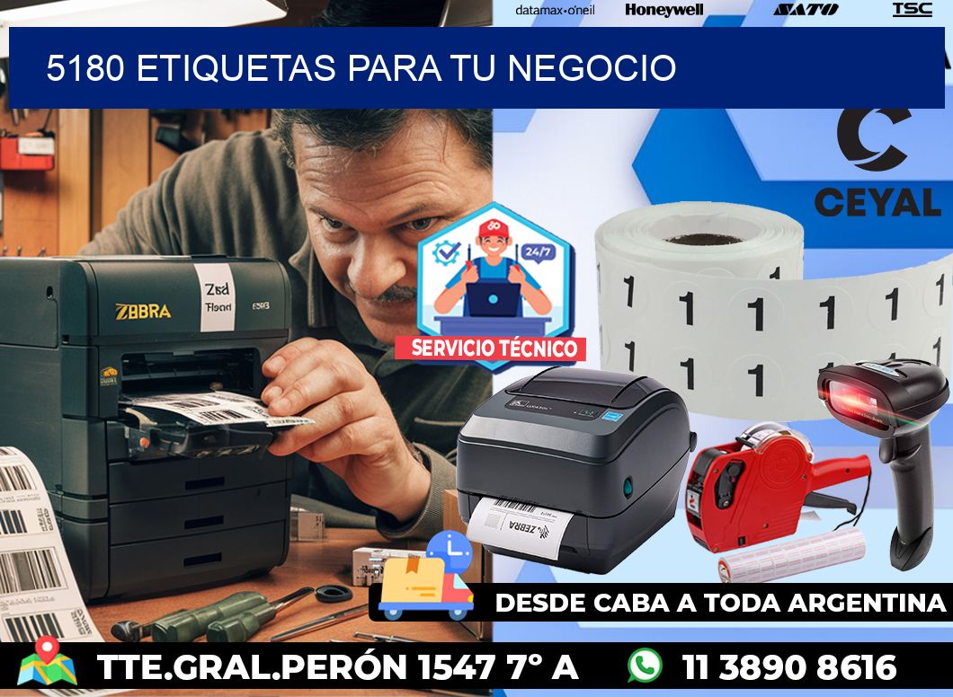 5180 etiquetas para tu negocio