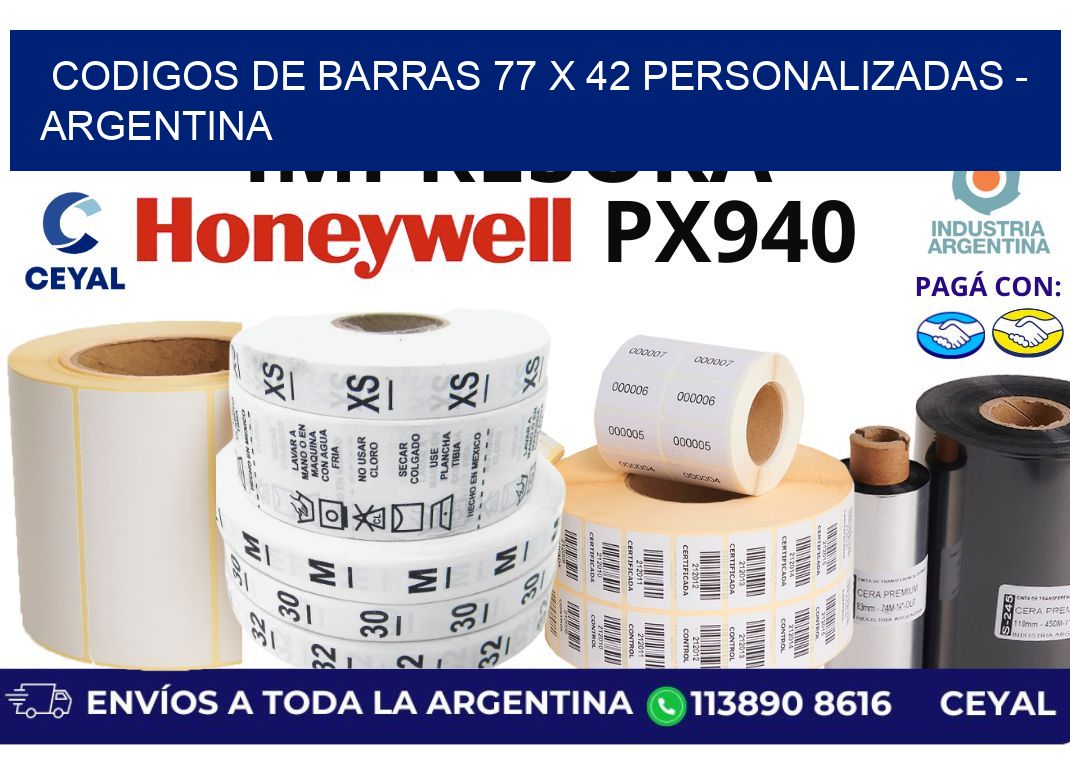 codigos de barras 77 x 42 personalizadas – Argentina