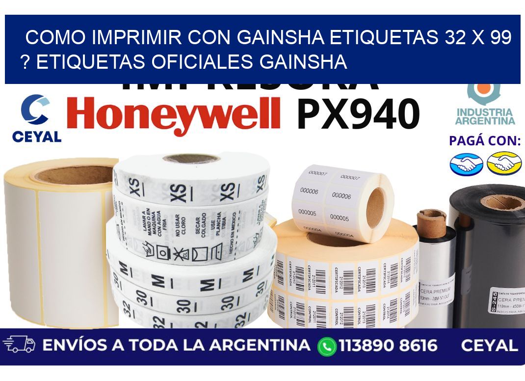 como imprimir con gainsha etiquetas 32 x 99 ? etiquetas oficiales gainsha