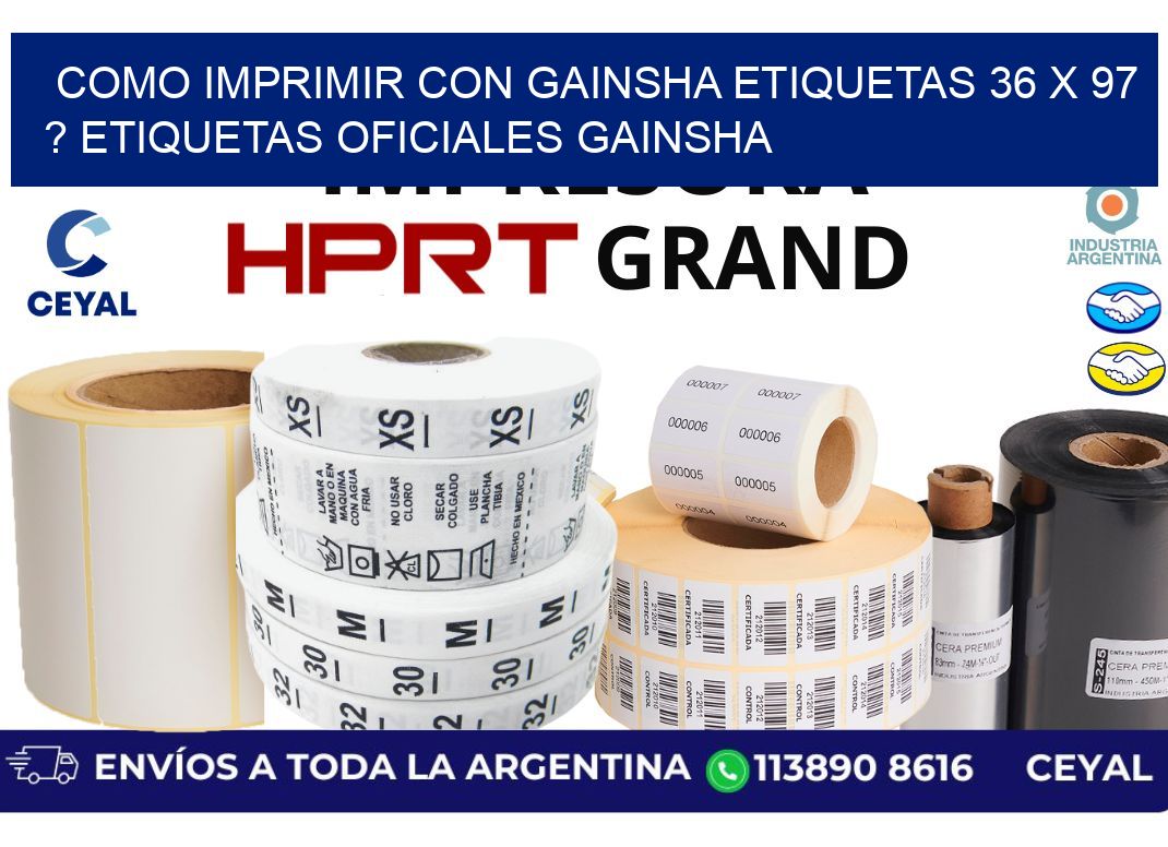 como imprimir con gainsha etiquetas 36 x 97 ? etiquetas oficiales gainsha