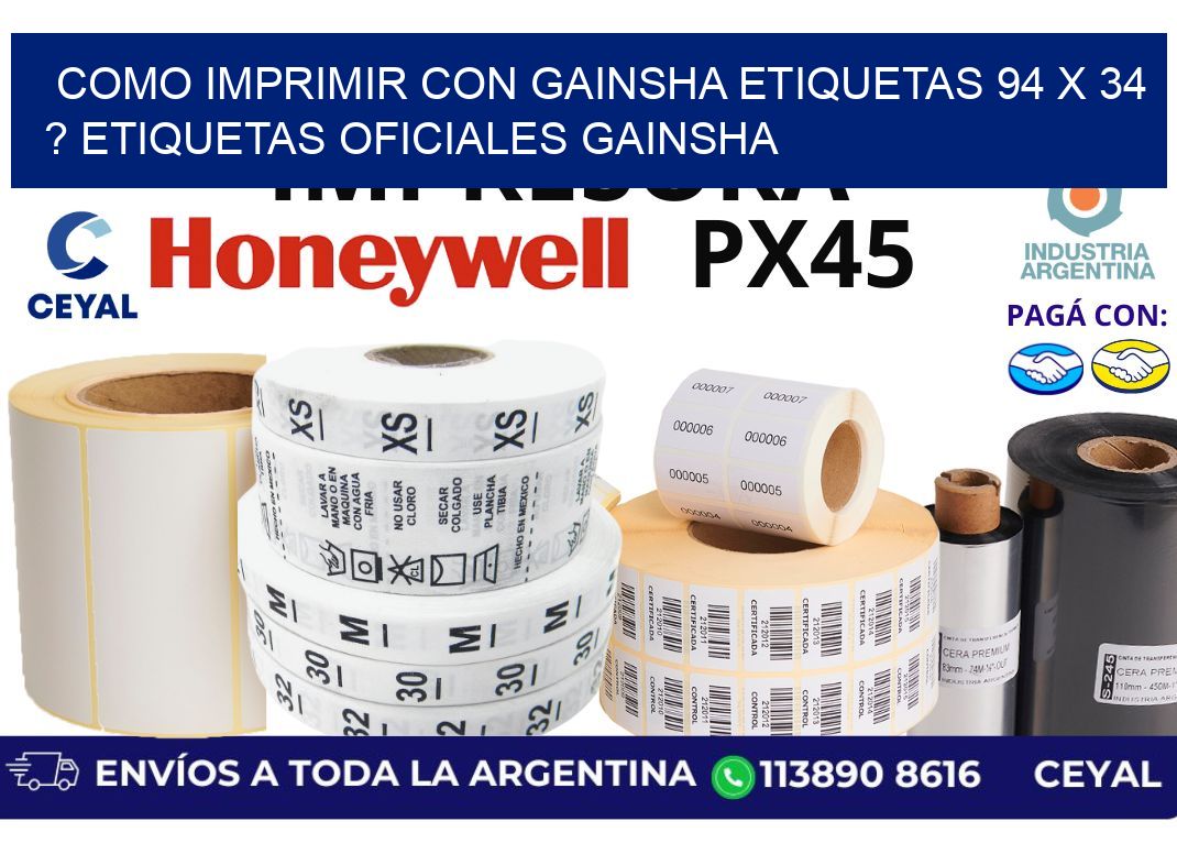 como imprimir con gainsha etiquetas 94 x 34 ? etiquetas oficiales gainsha