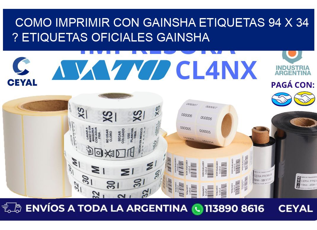 como imprimir con gainsha etiquetas 94 x 34 ? etiquetas oficiales gainsha