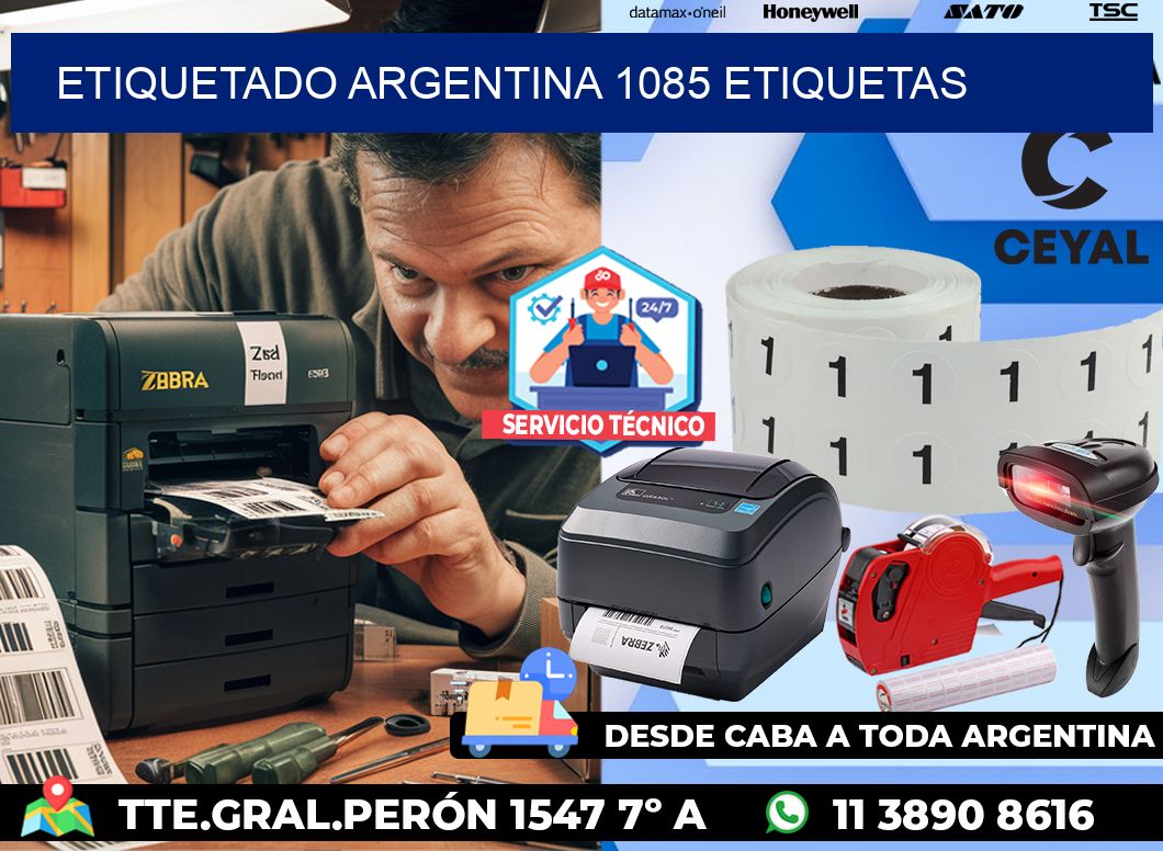 etiquetado argentina 1085 etiquetas