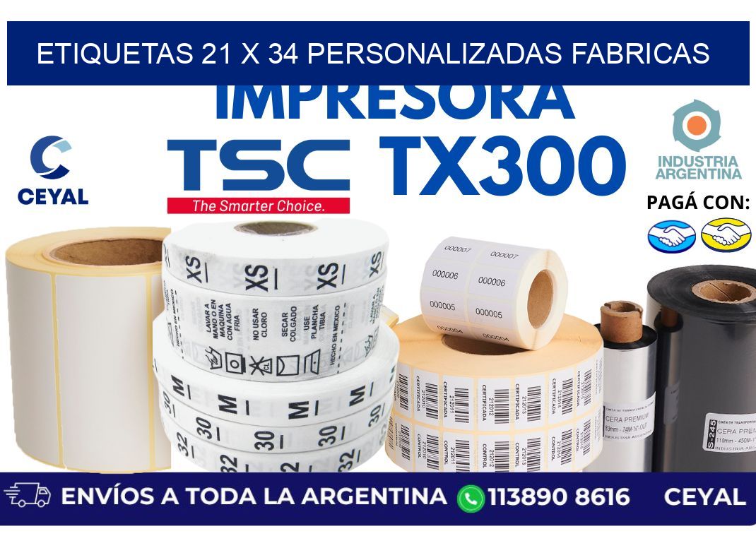 etiquetas 21 x 34 personalizadas fabricas