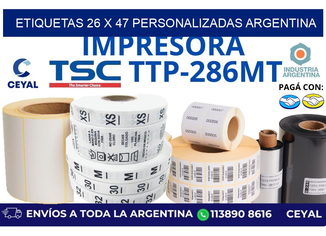 etiquetas 26 x 47 personalizadas argentina