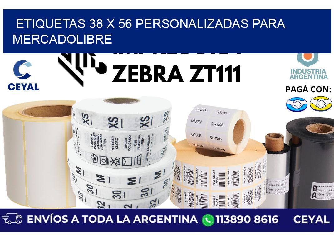 etiquetas 38 x 56 personalizadas para mercadolibre