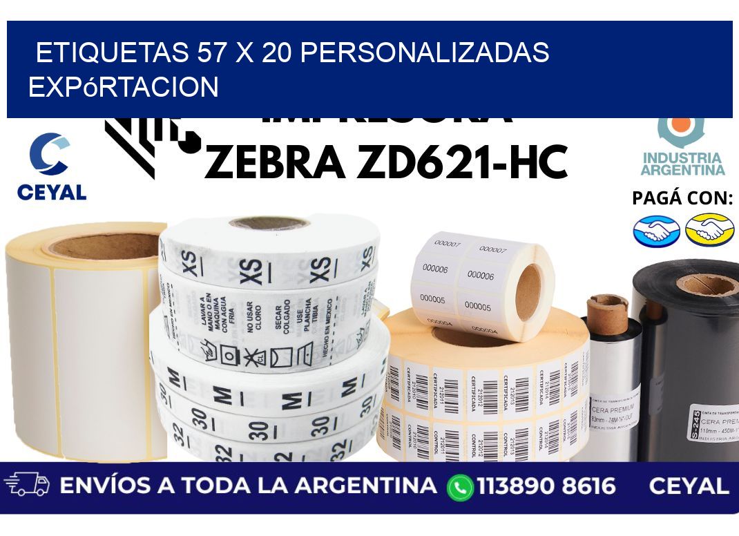 etiquetas 57 x 20 personalizadas expórtacion