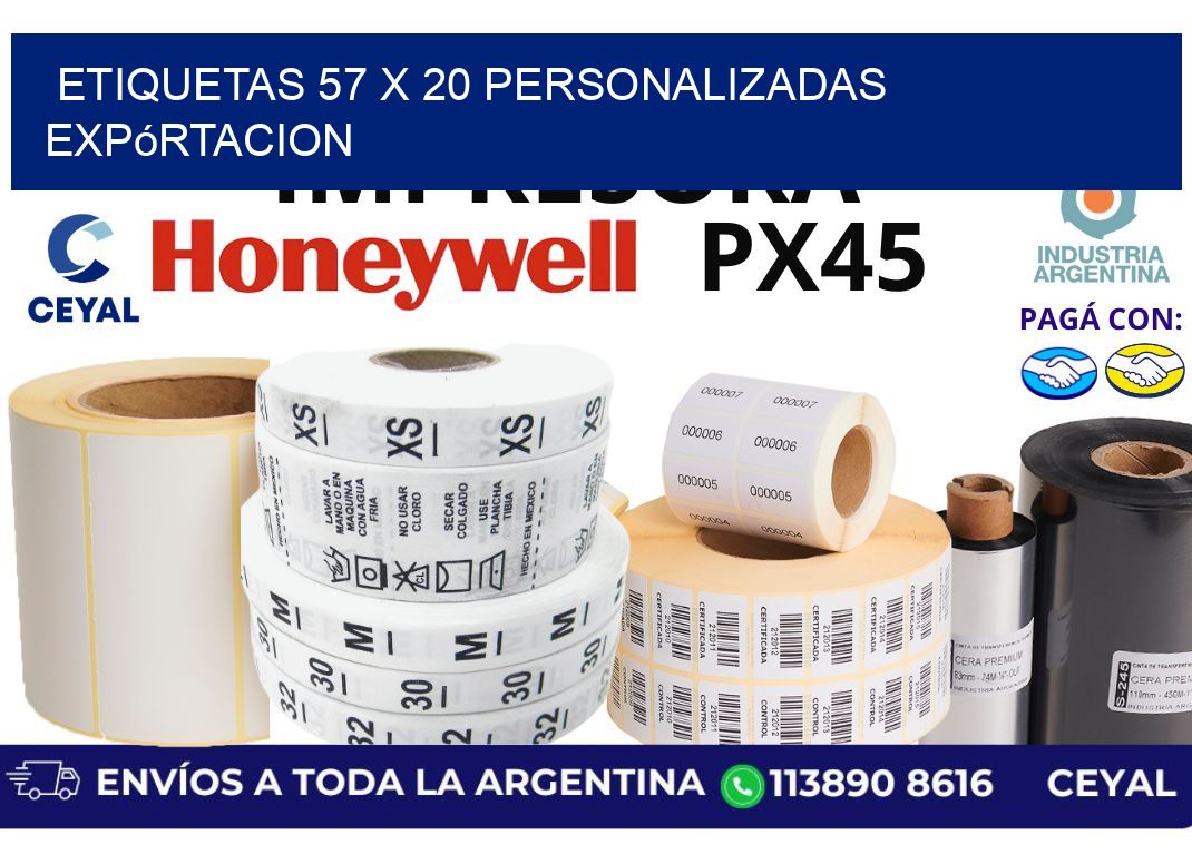etiquetas 57 x 20 personalizadas expórtacion