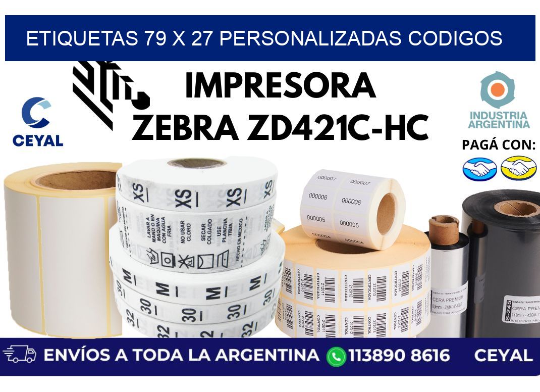 etiquetas 79 x 27 personalizadas codigos