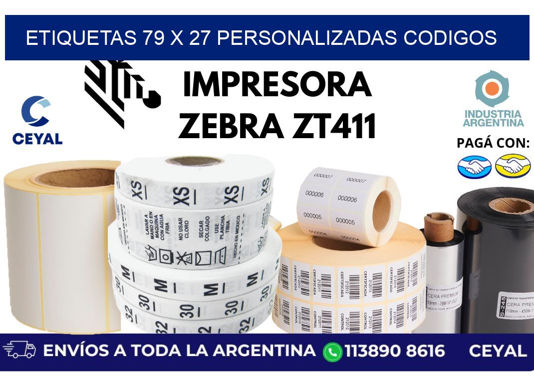 etiquetas 79 x 27 personalizadas codigos
