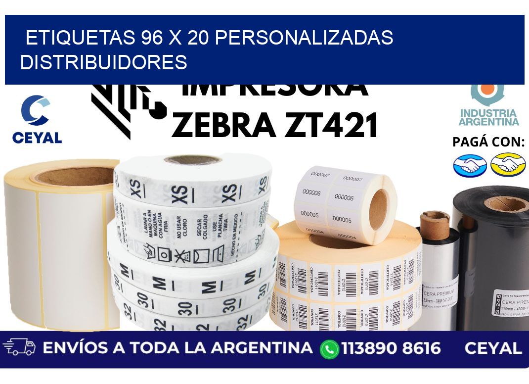 etiquetas 96 x 20 personalizadas distribuidores