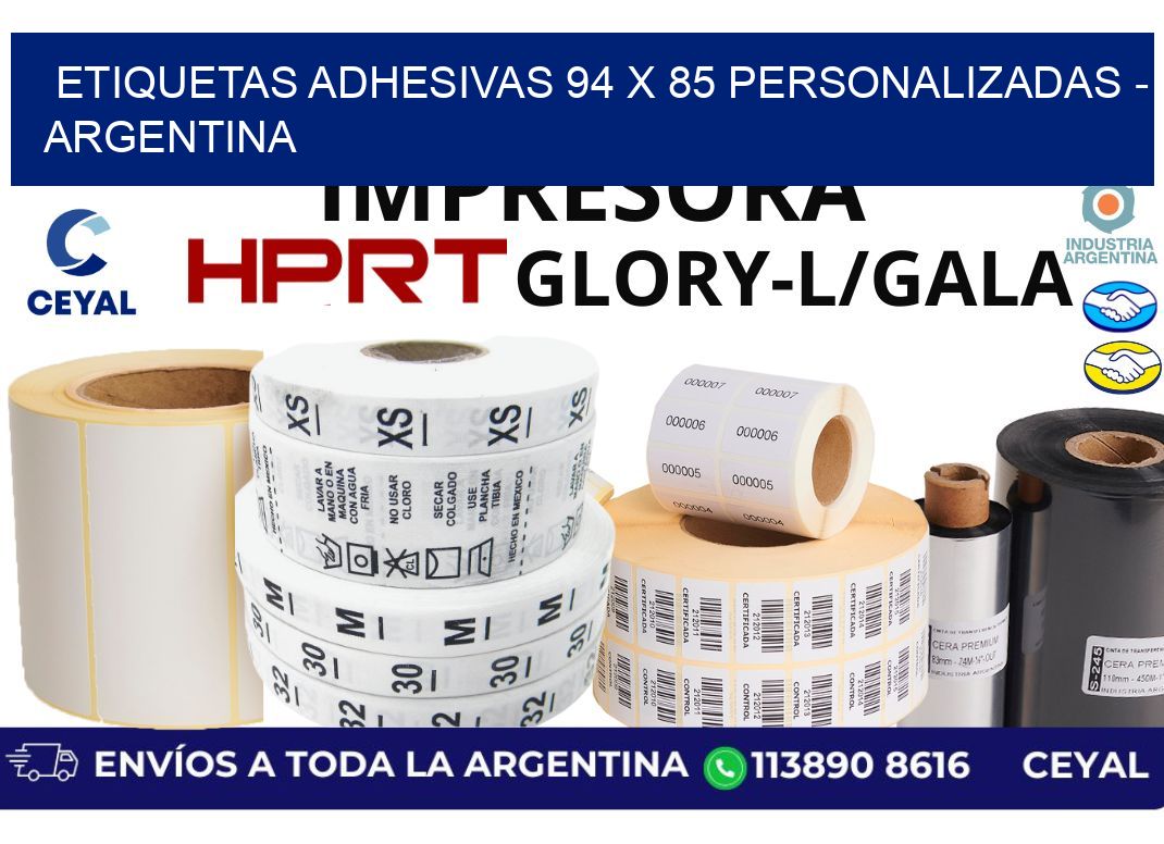 etiquetas adhesivas 94 x 85 personalizadas - Argentina