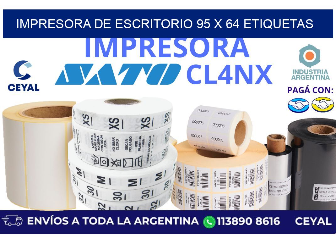 impresora de escritorio 95 x 64 etiquetas
