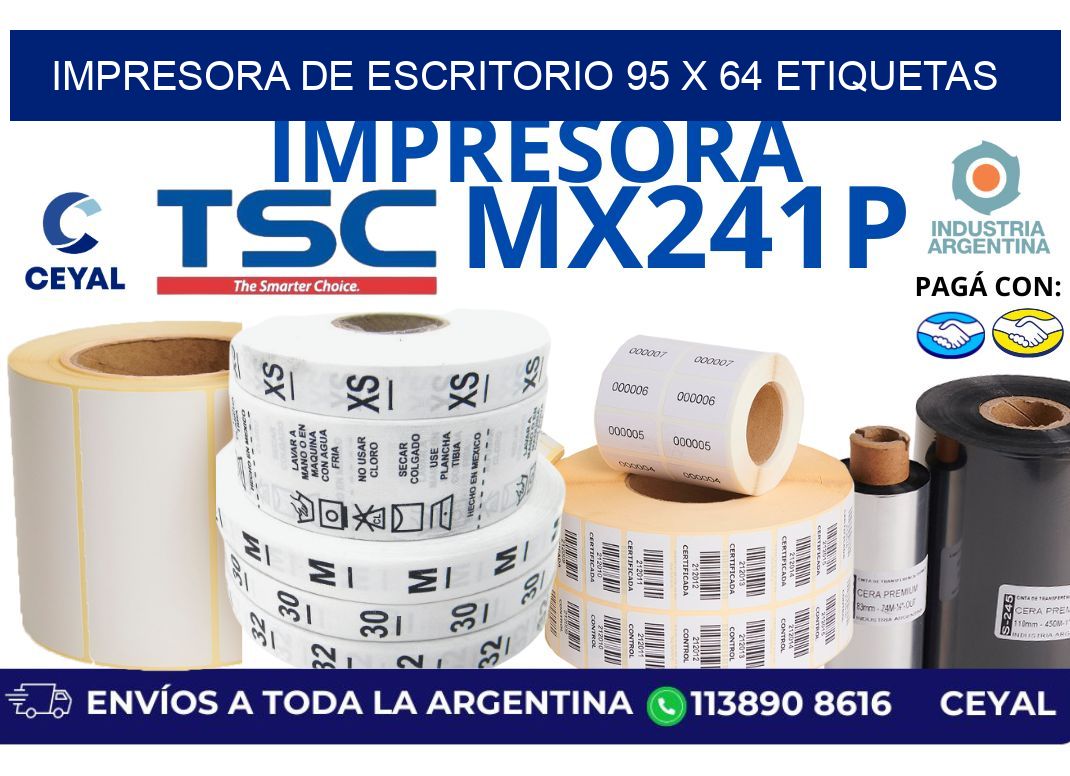 impresora de escritorio 95 x 64 etiquetas
