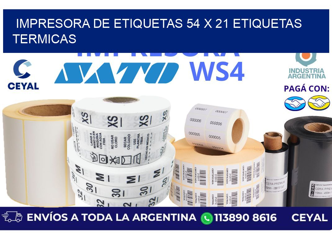 impresora de etiquetas 54 x 21 etiquetas termicas
