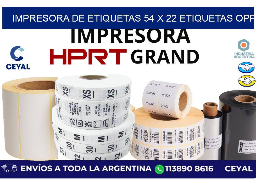 impresora de etiquetas 54 x 22 etiquetas opp
