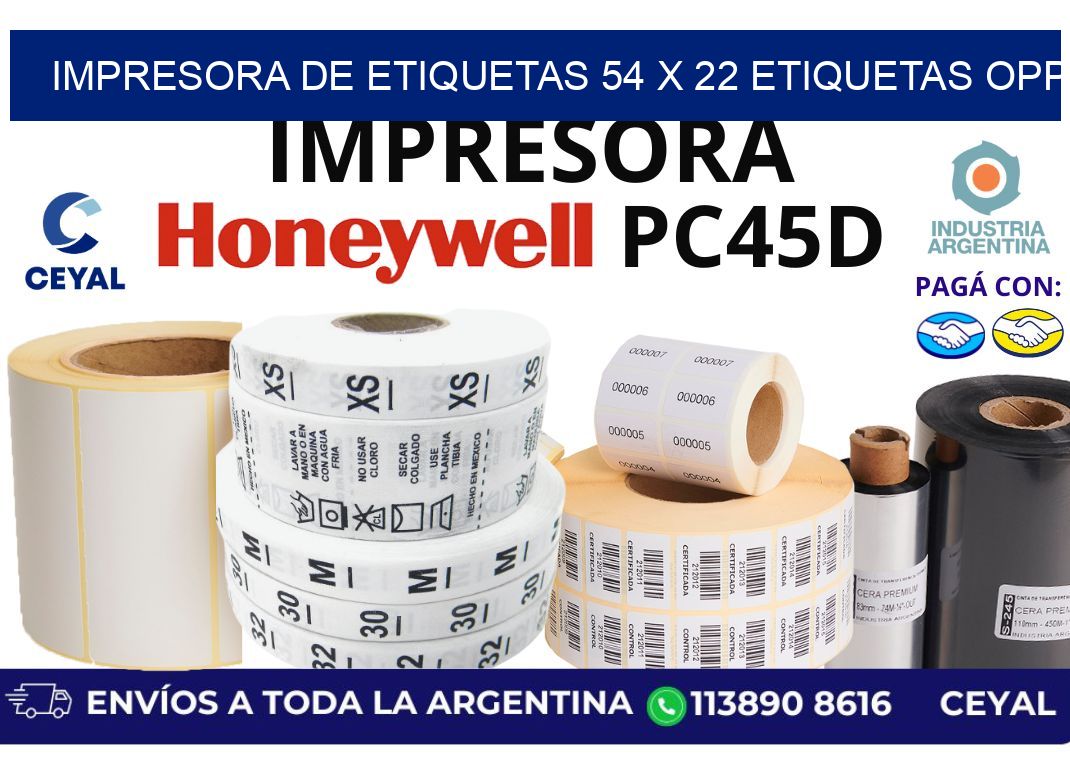 impresora de etiquetas 54 x 22 etiquetas opp