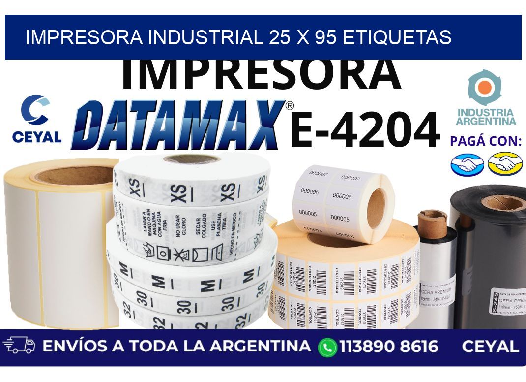impresora industrial 25 x 95 etiquetas