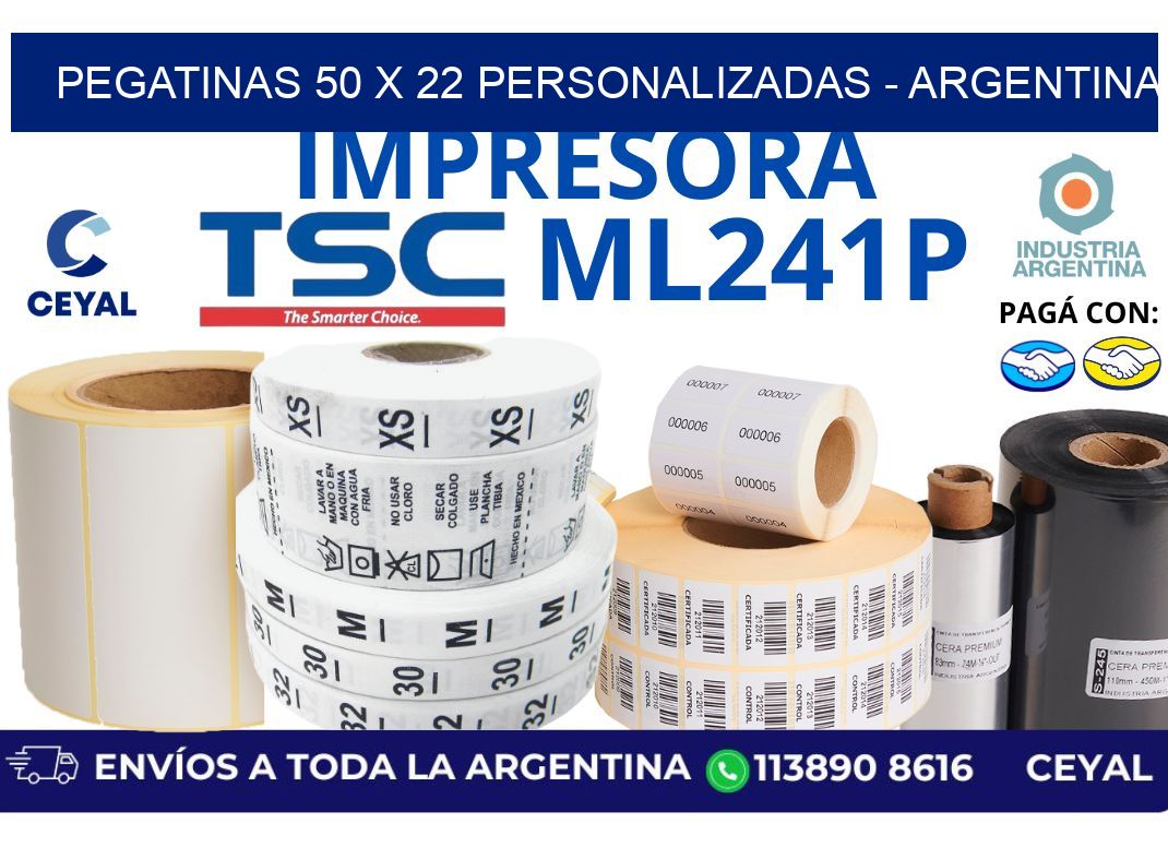 pegatinas 50 x 22 personalizadas – Argentina